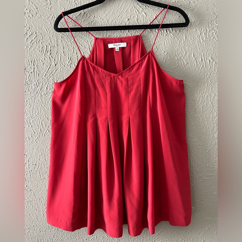 Madewell Top/ Blouse , color Red, Size 2